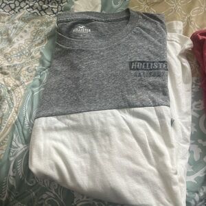 Hollister Heather Gray Crewneck Tee and aerospotale